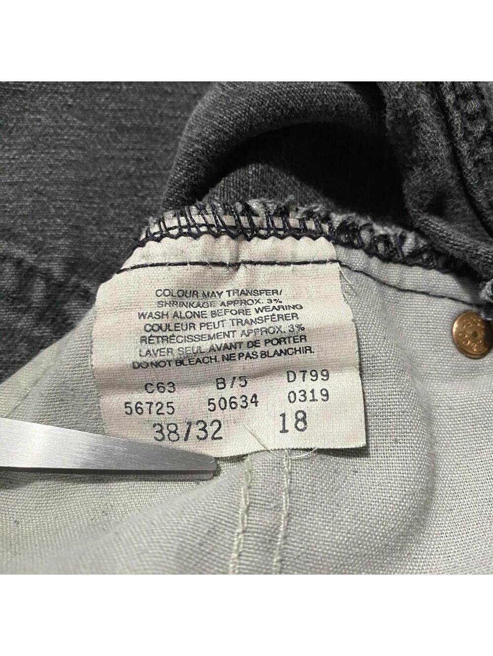 Levi's Jeans Men's 38x32 Black Denim Orange Tab Faded Black Fits (36x31) Canada - Picture 4 of 6